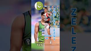 Javelin Throw world record vs Olympic Record ArshadNadeem vs JanZeleny JavelinThrow Olympics [upl. by Mandelbaum]