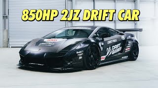 Revealing our finished Lamborghini drift car with 850hp 2JZ swap [upl. by Retlaw]