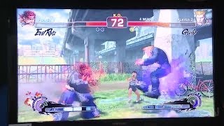 Ultimate Street Fighter 4 Guile VS Evil Ryu  E3 2014 [upl. by Noeled]