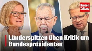 Länderspitzen üben Kritik am Bundespräsidenten  kronetv NEWS [upl. by Arndt125]