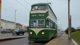 A ride on Blackpool Heritage Tram Balloon 700 Part 2 Cleveleys  Fishermans Walk [upl. by Annay903]