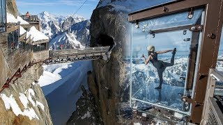 Mont Blanc Chamonix Aiguille du Midi in the French Swiss amp Italian ALPS [upl. by Blim280]