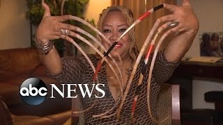 Worlds Longest Fingernails Attempt by Grandmother [upl. by Sonitnatsok]