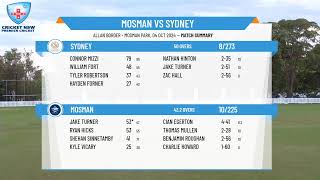 Mosman v Sydney [upl. by Redienhcs408]