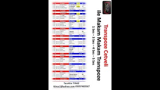 Transpoze Cetveli ile Makam Makam Transpoze [upl. by Nibbor]