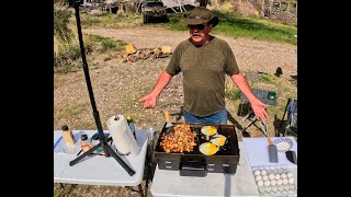 Making homemade Corned Beef Hash while camping [upl. by Downey]