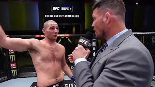 Sean Strickland Octagon Interview  UFC Vegas 47 [upl. by Marcelia]