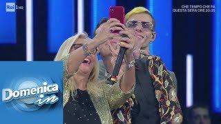 Achille Lauro il confronto con i giornalisti e il selfie con Mara  Domenica In 10022019 [upl. by Notsej]