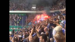 Pyro  Schalke in Duisburg MSV Duisburg vs FC Schalke 04  DFBPokal [upl. by Derfla]