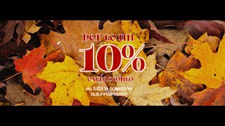 Ad ottobre extra 10 di sconto dal prezzo outlet 50 [upl. by Colas]