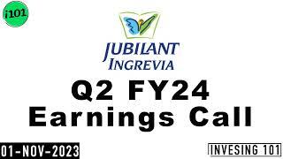 Jubilant Ingrevia Limited Q2 FY24 Earnings Call  Jubilant Ingrevia Concall  2024 Q2 Results [upl. by Roman502]