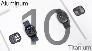 Apple Watch Series 10  Aluminum and Titanium Unboxing and Comparison [upl. by Atekram]