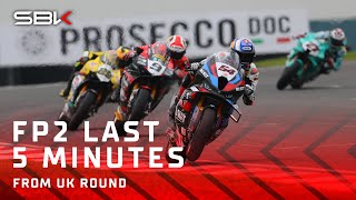 Last 5 minutes of A HECTIC FP2 in the UK 💥  2024 UKWorldSBK 🇬🇧 [upl. by Uokes711]