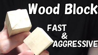 ASMR Fast Aggressive Wood Block Tapping＆Scratching [upl. by Reel]