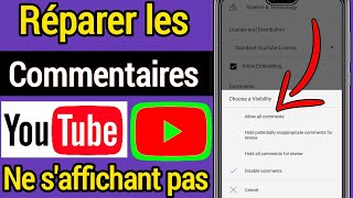 Comment réparer les commentaires YouTube qui ne saffichent pas  Commentaire YouTube ne saffiche [upl. by Aneroc]