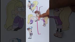 Gravity falls one line connect puzzle art art  Gravityfalls papercraft [upl. by Aracat272]