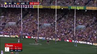 Jack Darling kicks the last AFL goal at Subiaco Oval [upl. by Naillimxam]