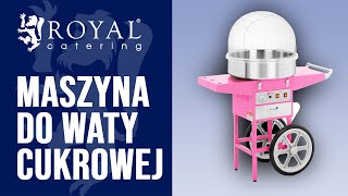 Maszyna do waty cukrowej  52 cm  wózek  pokrywa RCZC1200E  Prezentacja produktu [upl. by Bamford]