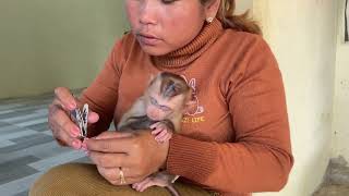 Baby Can Sleep Every Position When Mom Clean Nail [upl. by Andie]