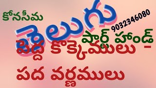 912 తెలుగు షార్ట్ హ్యాండ్  పద వర్ణములు  BY LAKSHMI PRASAD PICHIKA [upl. by Agler1]