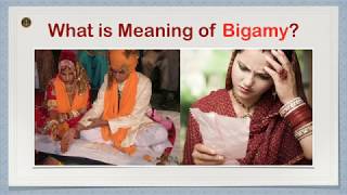 What is Meaning of Bigamy [upl. by Birmingham]