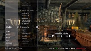 Skyrim How to get Kahvozeins Fang COLLECTS DRAGON HEARTSCALES Unique WeaponsArmor 23 [upl. by Signe]