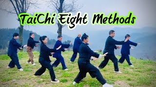 Eight Tai Chi techniques Peng Lu Squeeze Press Cai Lie Elbow Kao [upl. by Sapers]