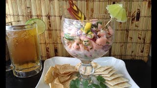 CEVICHE DE SALMON CON MANGO RECETA DELICIOSA [upl. by Nwavahs]