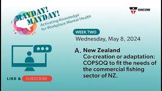 Mayday Mayday Week 2A COPSOQ and the the commercial fishing sector of New Zealand [upl. by Limbert]