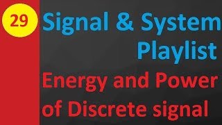 Energy and Power of Discrete Signals in Signals amp Systems [upl. by Faux]