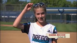 LLWS Softball 2019 Semifinal  North Carolina vs Oregon [upl. by Navac]