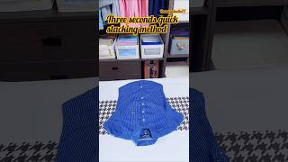 Shirt Folding 3Second Hack You Need to Know shorts [upl. by Aiciruam320]