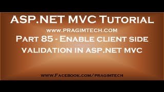 Part 85 Enable client side validation in asp net mvc [upl. by Berna]