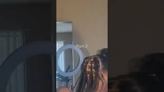 Part 3 of a half up half down braided style braids reel viralvideo knotlessbraids hair likes [upl. by Codee]