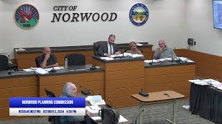 Norwood Planning Commission  October 2 2024 [upl. by Talya]