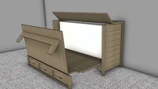 Solid Wood Mission Style Murphy Bed Cabinet [upl. by Nottarts242]