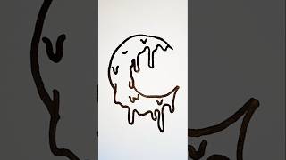 How to draw the moon Creative Art drawing art creative drawing shortvideo shorts [upl. by Bisset]