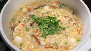 Bí quyết nấu Súp Cua gia truyền của Cô Ba tuyệt ngon không bị chảy nước  Crab soup recipe [upl. by Nwahsram]