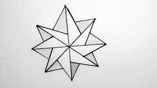 Star polygon drawing । Easy drawing  MIM Art Gallery [upl. by Seaden]