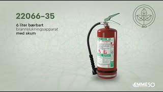 6 liter bærbart brannslukningsapparat med skum for litiumionbatterier  Kode 2206635 [upl. by Torry]