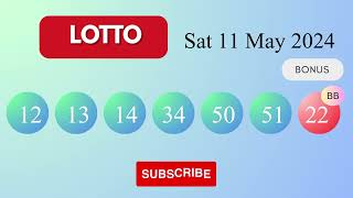 Lotto Draw Results on Sat 11 May 2024 The National Lottery UK [upl. by Nosirrah938]