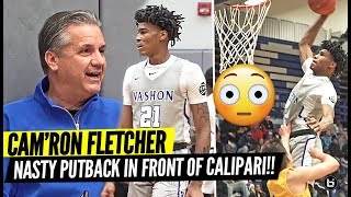 UK CAMRON FLETCHER HITS MEAN PUTBACK DUNK IN FRONT OF CALIPARI VASHON MANAGER GETS DOUBLE TEAM [upl. by Esme]