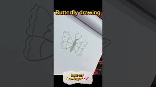 Draw a butterflyEasy drawing ideas for beginners with pencil drawing [upl. by Hanala]