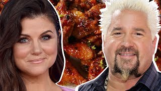 Tiffani Thiessen​ Vs Guy Fieri​ Whose Wings Are Better [upl. by Dnalyag]