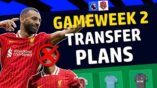 FPL Gameweek 2 Transfer Plans  Salah In Trent Essential FPL 202425 [upl. by Lubet]