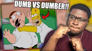 PETER VS HOMER SIMPSON  Family Guy Try Not To Laugh [upl. by Ahsekim691]