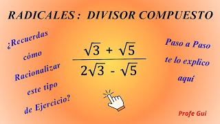 RADICALES DIVISOR COMPUESTO 👉 Paso a Paso [upl. by Elgar]