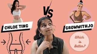 I did Chloe Ting’s and Growwithjo’s Workout for a Week Cardio vs Strength [upl. by Jarib]