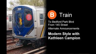 Alternate B Train Extension to Bedford Park Blvd Announcements [upl. by Leatrice]