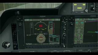 FSX  FeelThere Phenom 100  Decolagem sob forte chuva em SBGR [upl. by Dorcy]